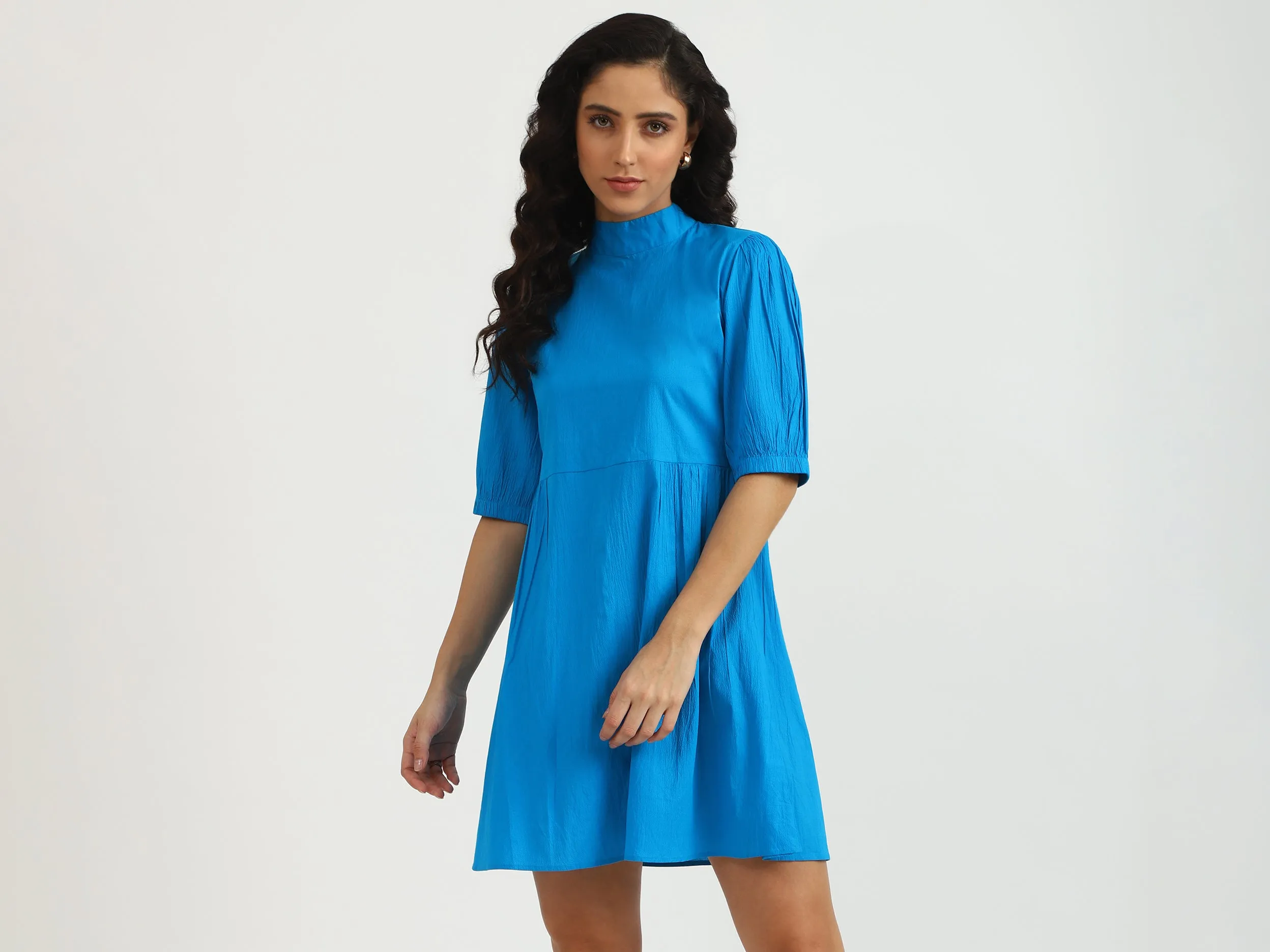 Solid Mini Dress