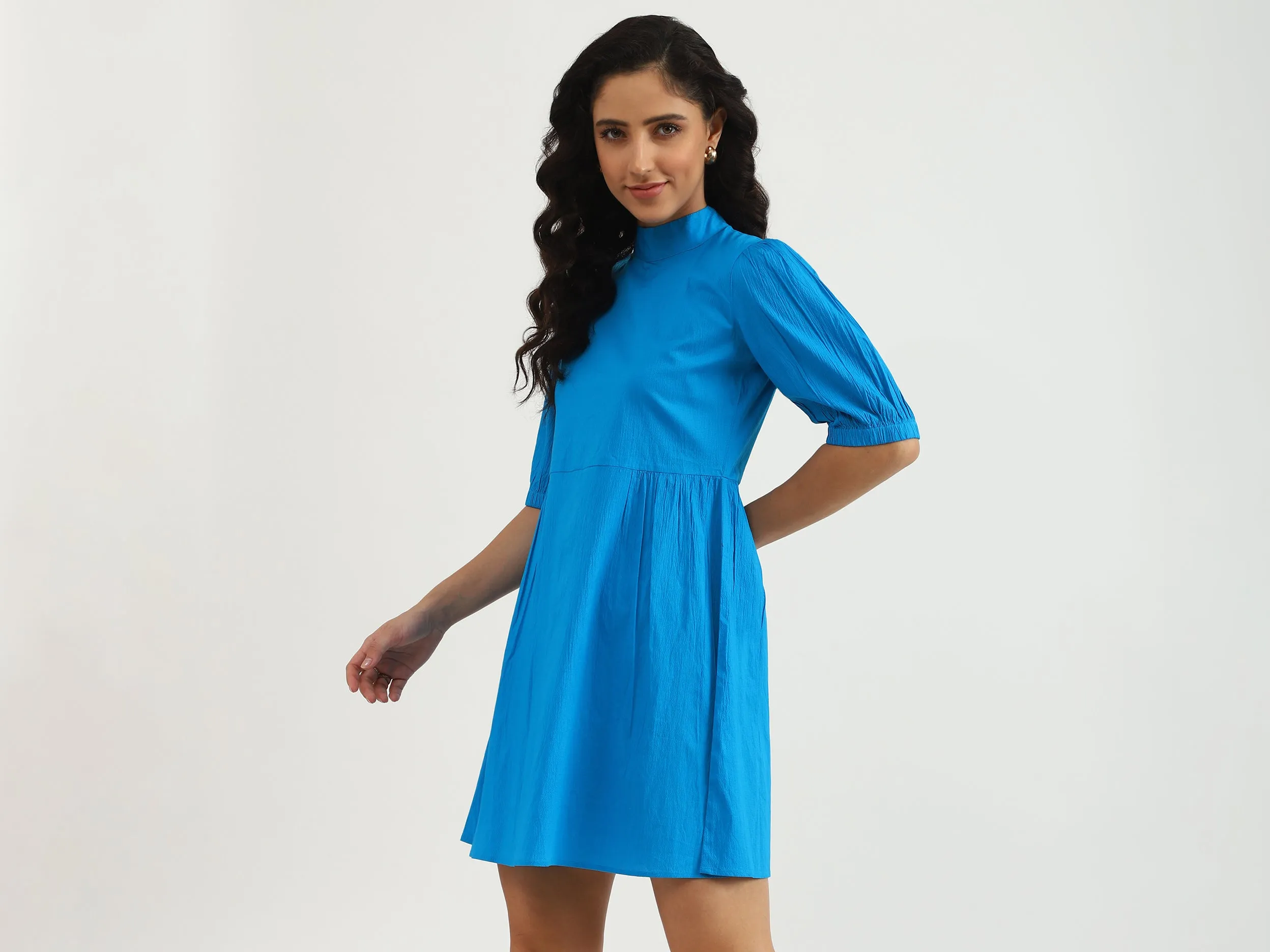 Solid Mini Dress