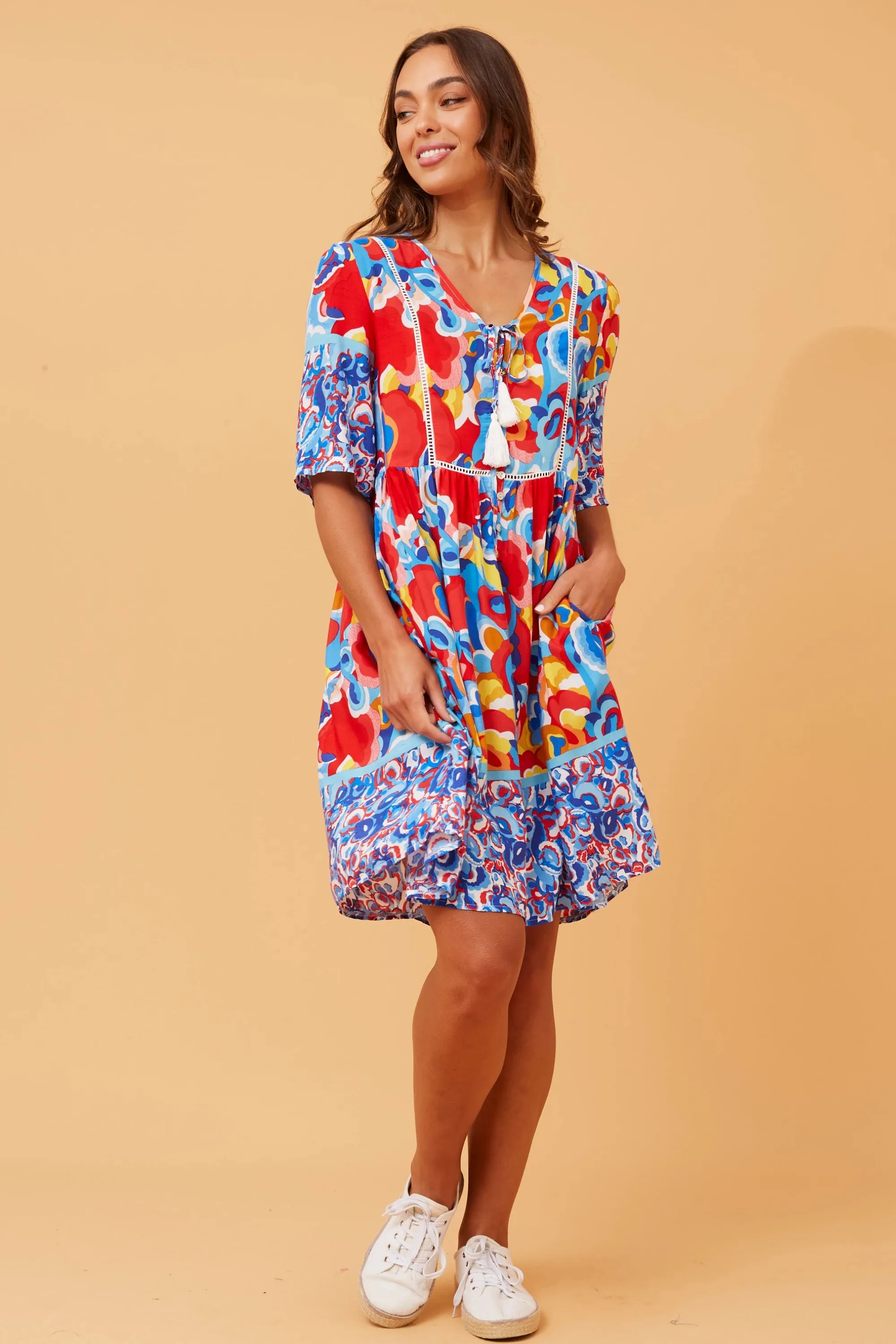 s/s border dress neck tie (d519317)