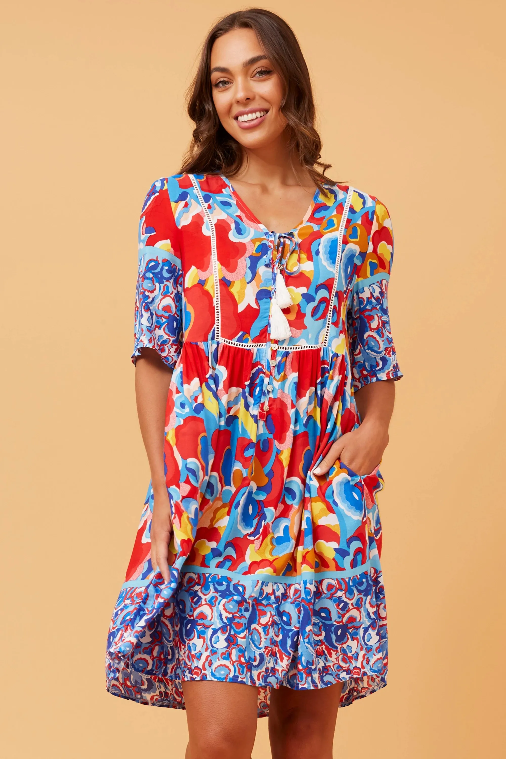 s/s border dress neck tie (d519317)