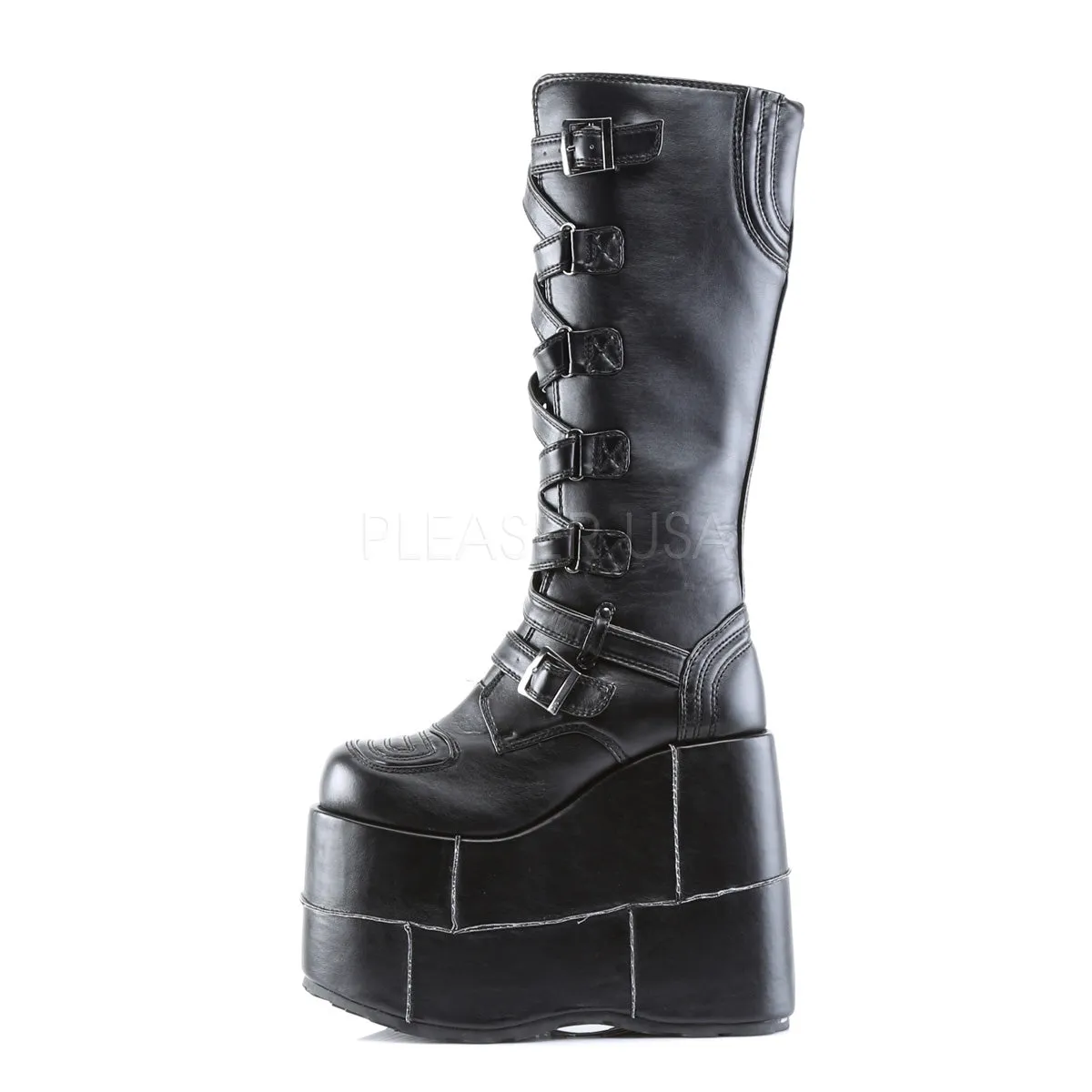 STACK-308  Black Vegan Leather