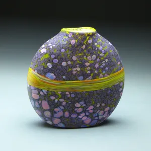 Strata Series in Lavender Handblown Glass Vase by Thomas Spake Studios