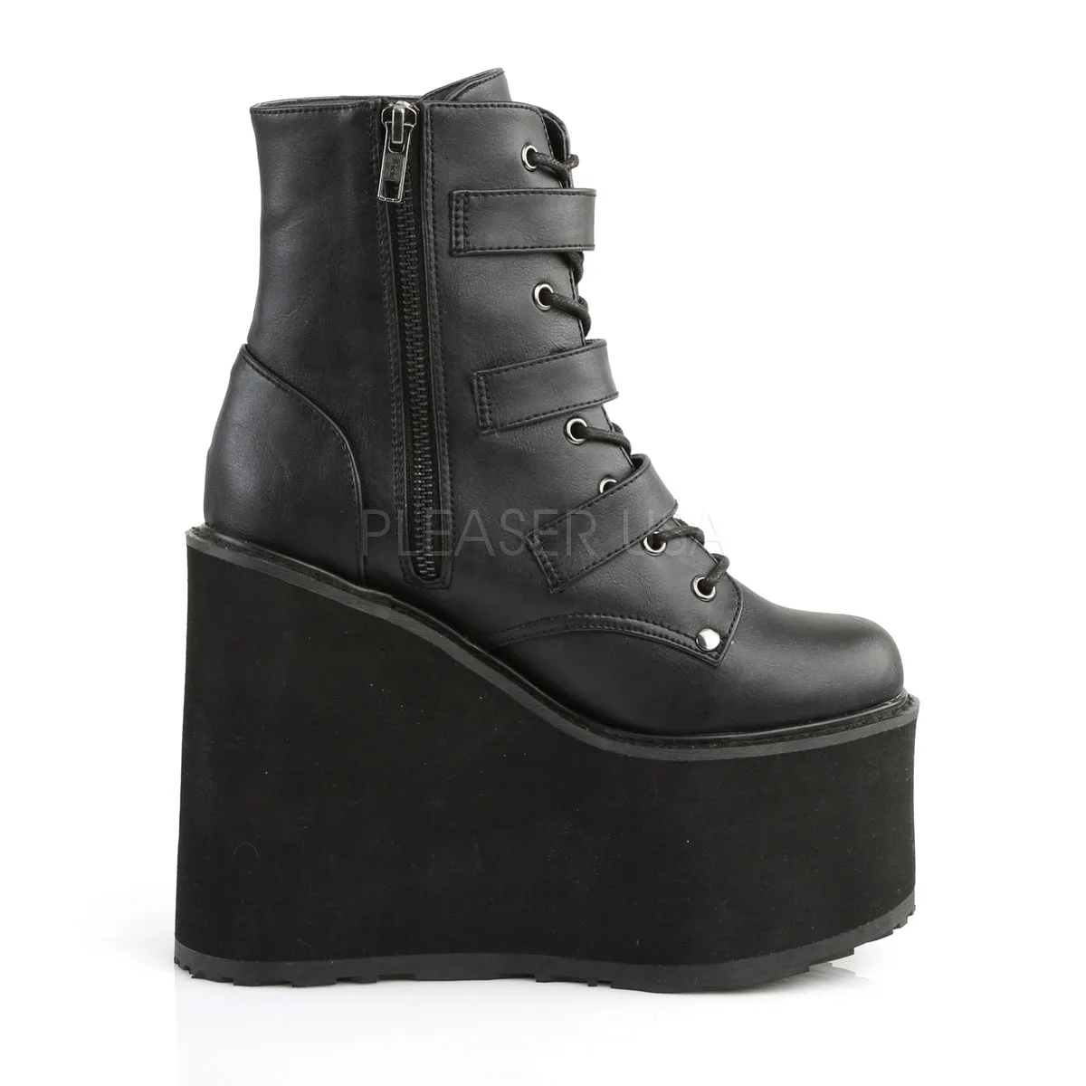 SWING-103  Black Vegan Leather
