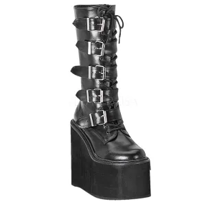 SWING-220  Black Vegan Leather