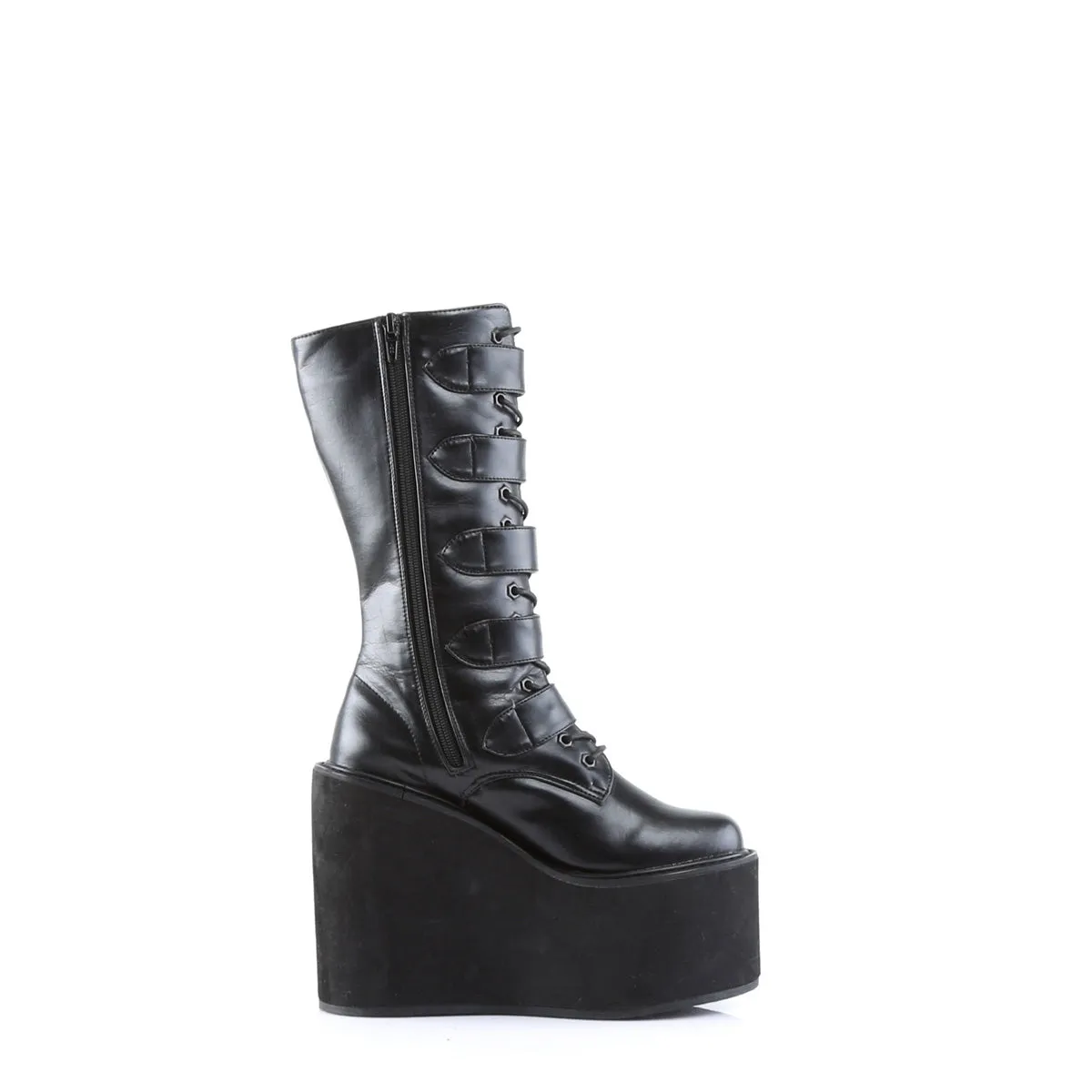 SWING-220  Black Vegan Leather