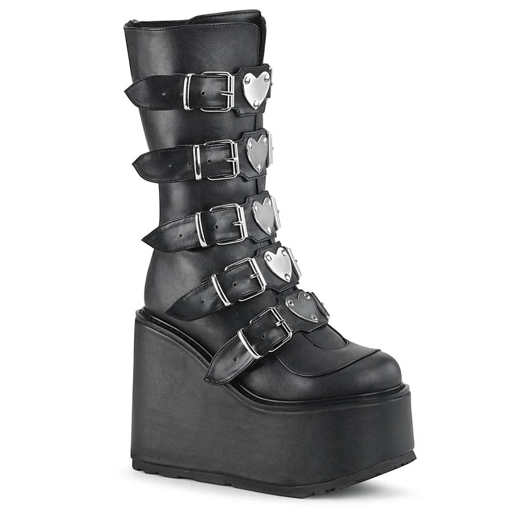 SWING-230  Black Vegan Leather