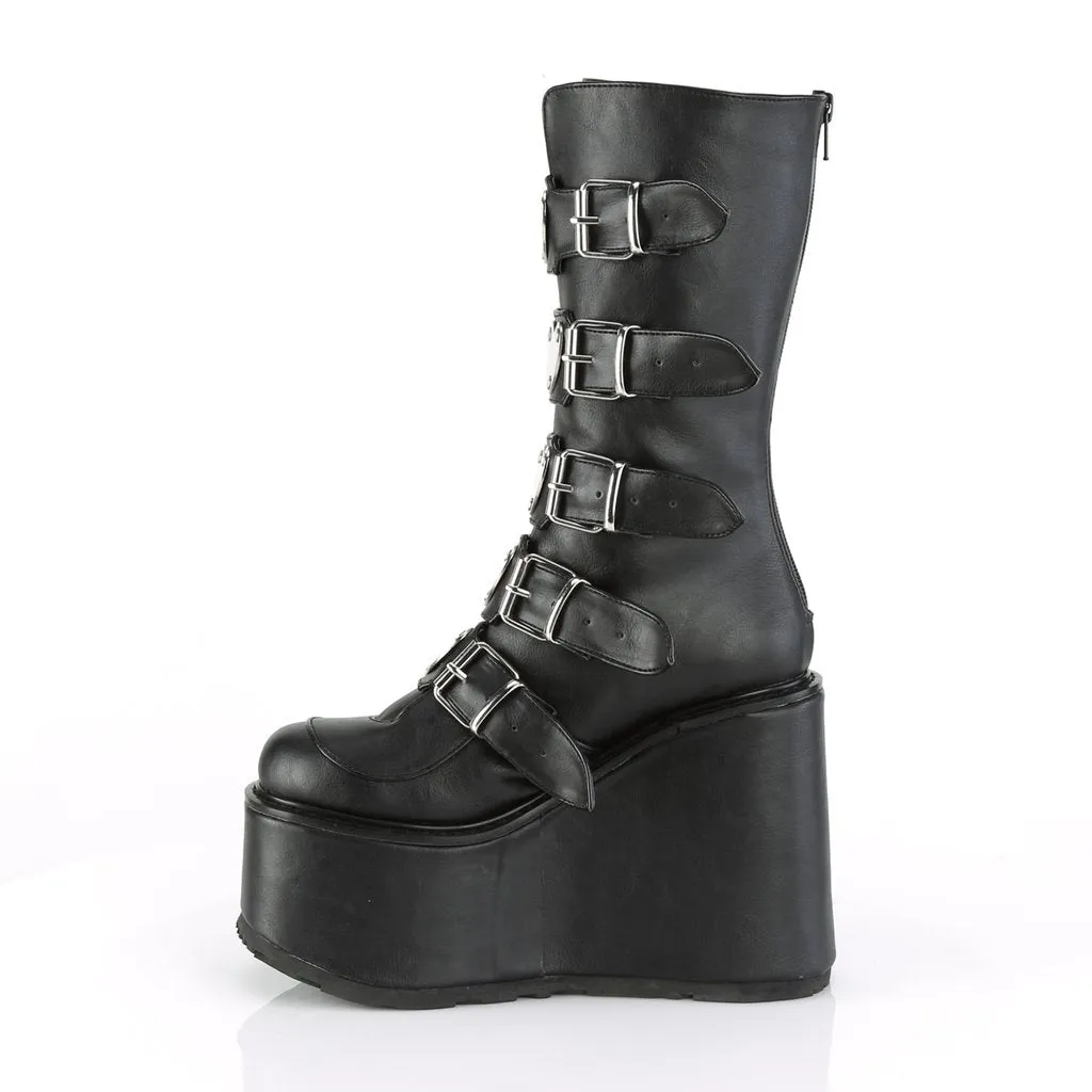 SWING-230  Black Vegan Leather