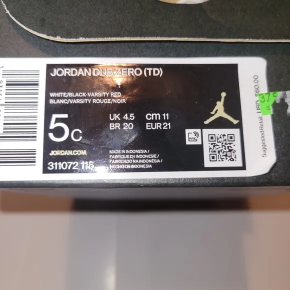 TODDLER AIR JORDAN DUB ZERO 5C
