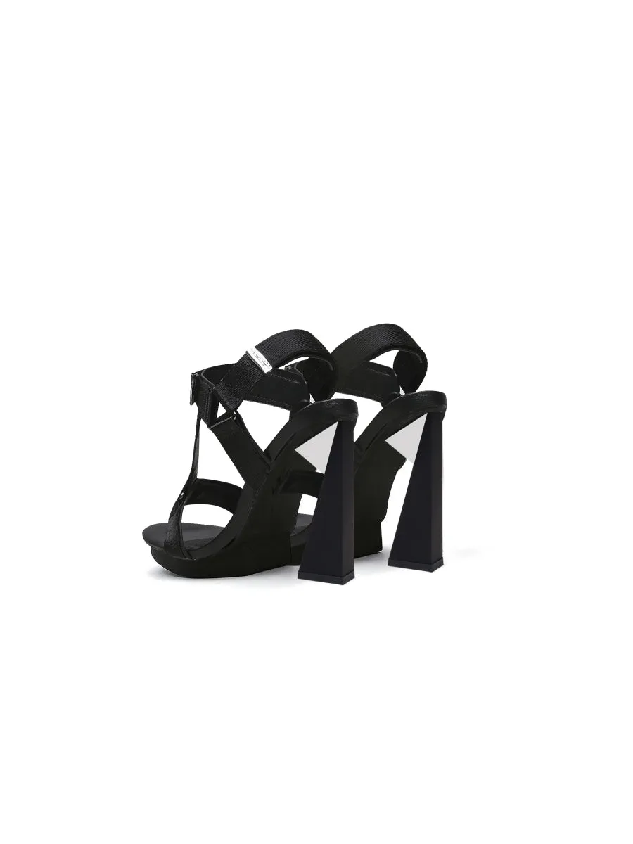 Tribeca Sky High Heel Black Gladiator