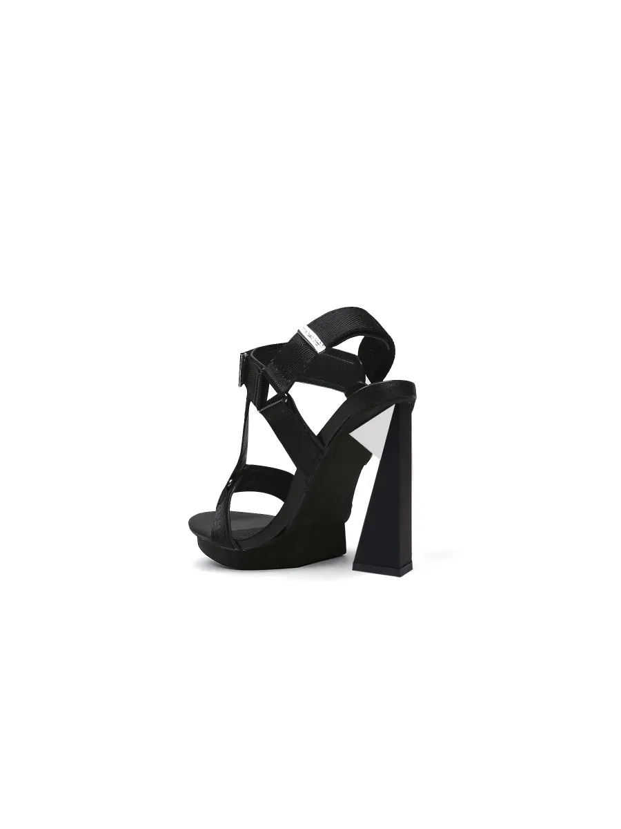 Tribeca Sky High Heel Black Gladiator