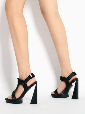 Tribeca Sky High Heel Black Gladiator