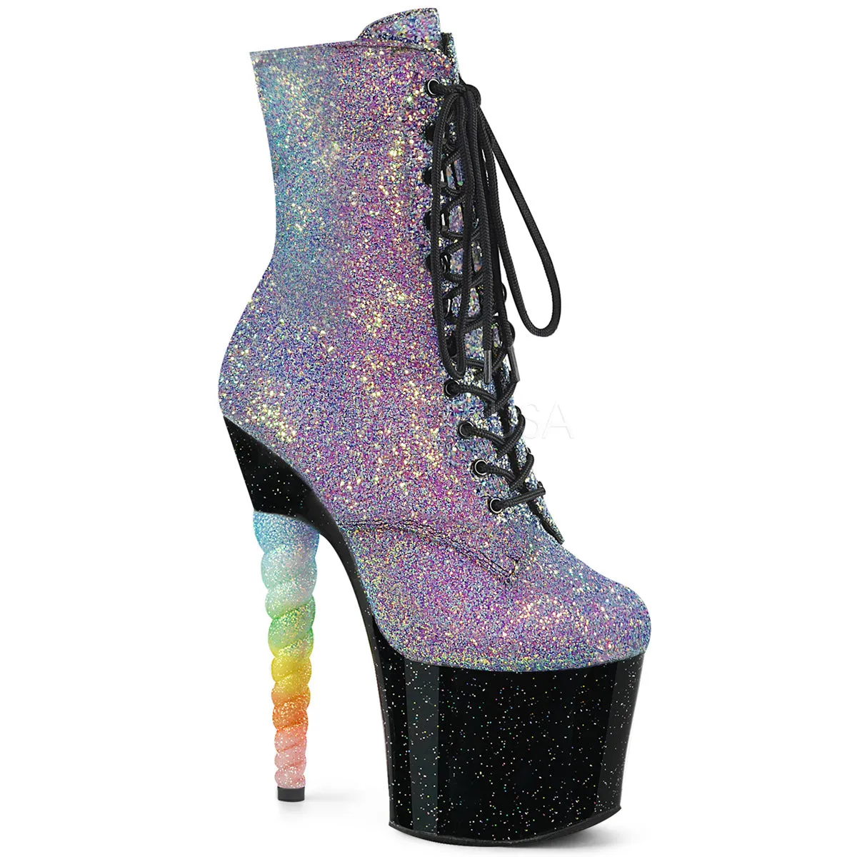 UNICORN-1020G  Purple-Blue Glitter/Black
