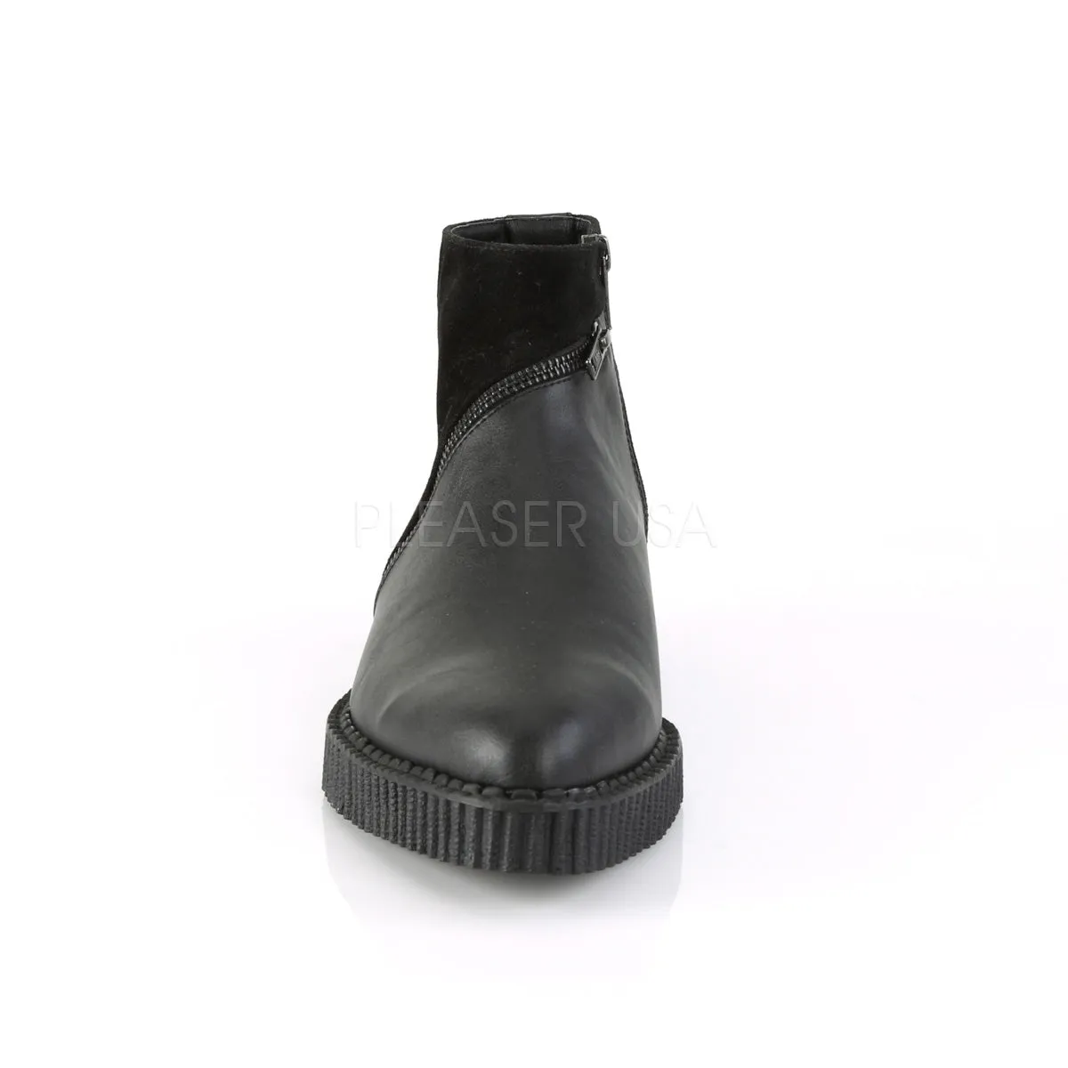 V-CREEPER-750  Black Vegan Leather-Microfiber
