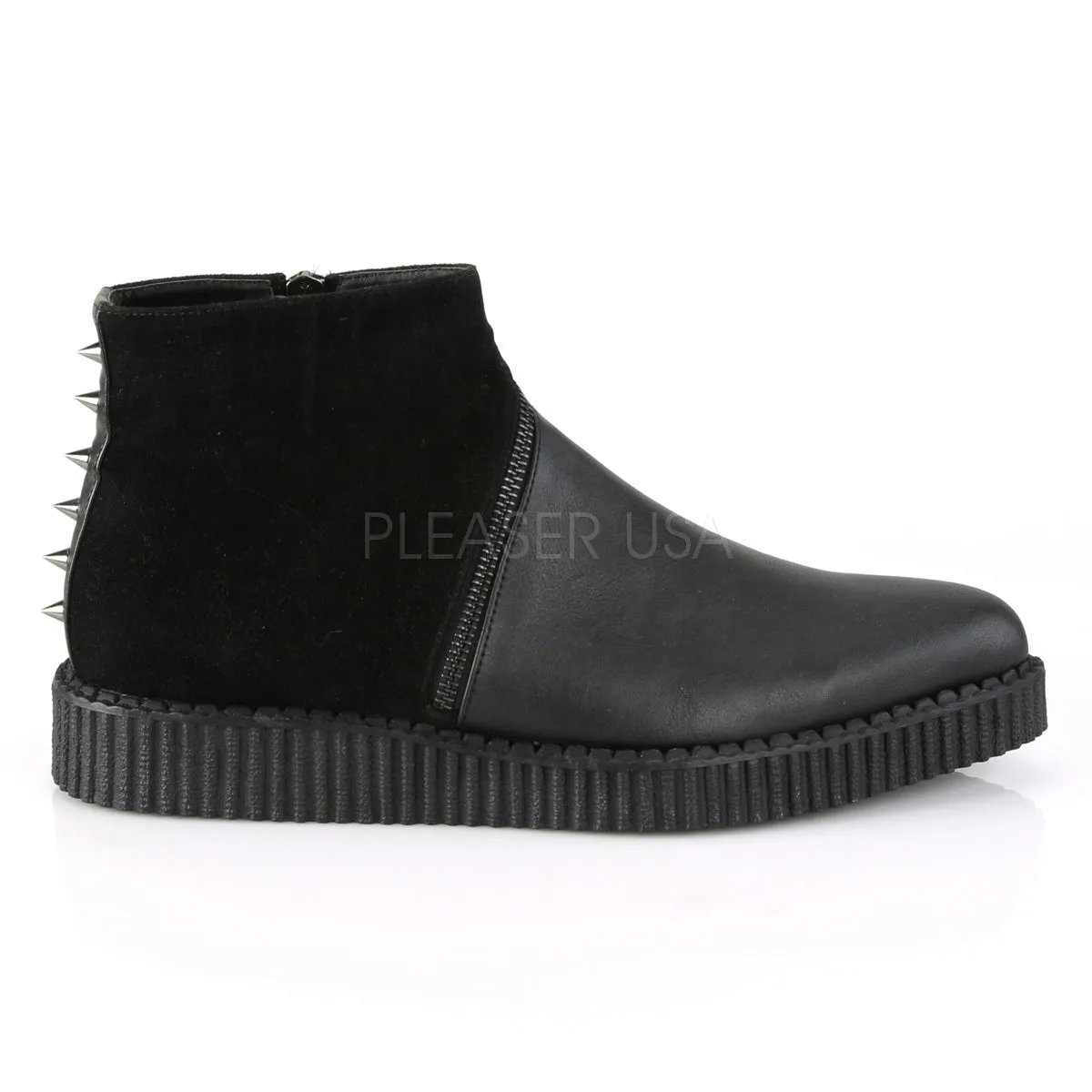 V-CREEPER-750  Black Vegan Leather-Microfiber