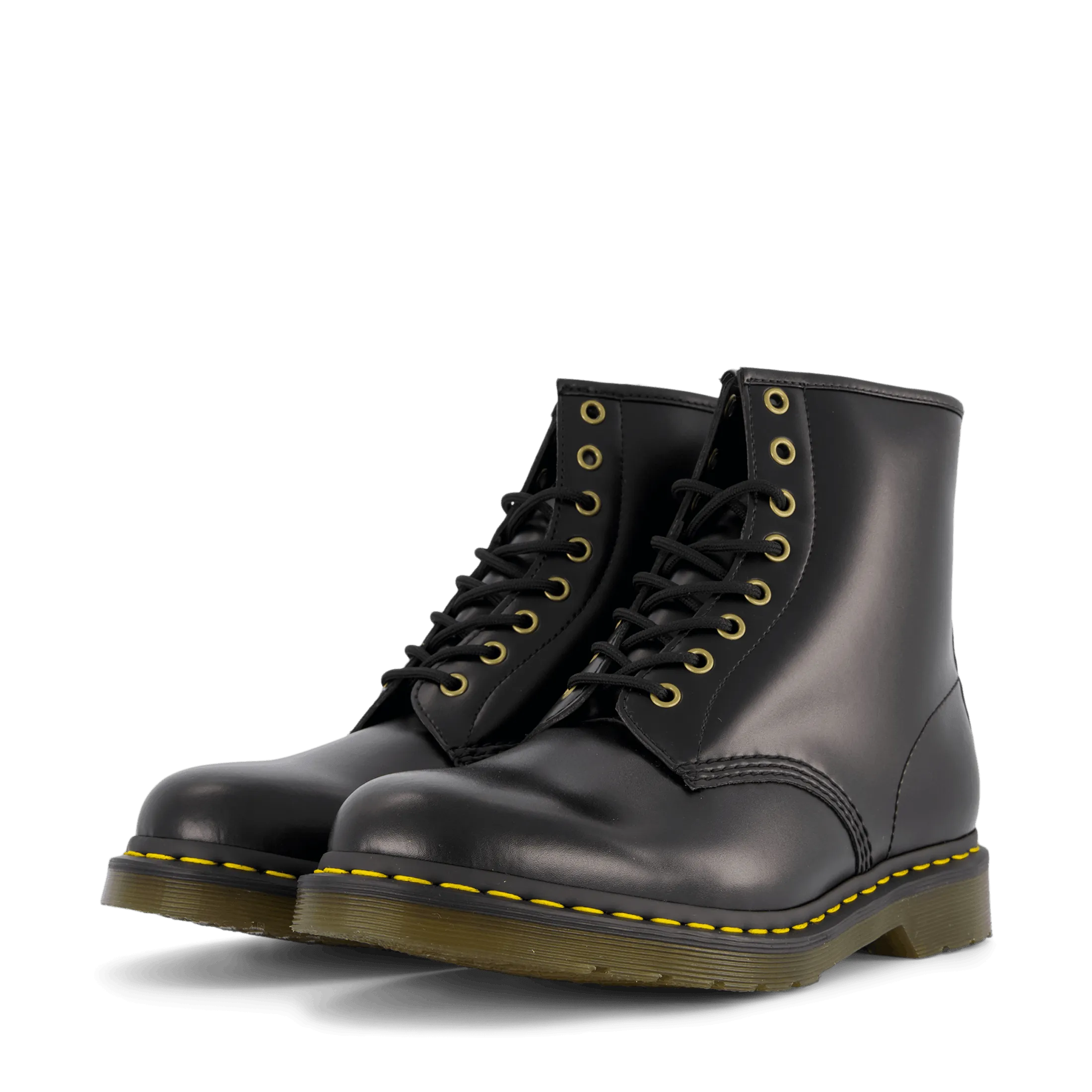 Vegan 1460 Black Norfolk Flat & Black Bor