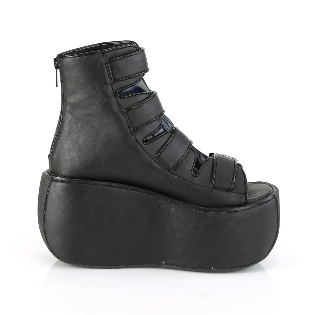 VIOLET-150  Black Vegan Leather-Hologram