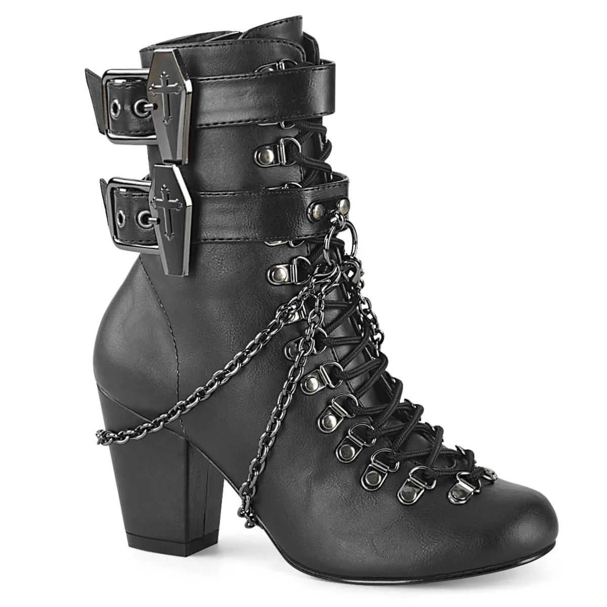 VIVIKA-128  Black Vegan Leather