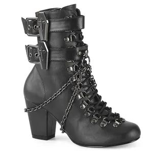 VIVIKA-128  Black Vegan Leather