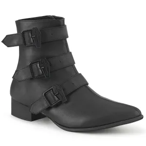 WARLOCK-50-C  Black Vegan Leather