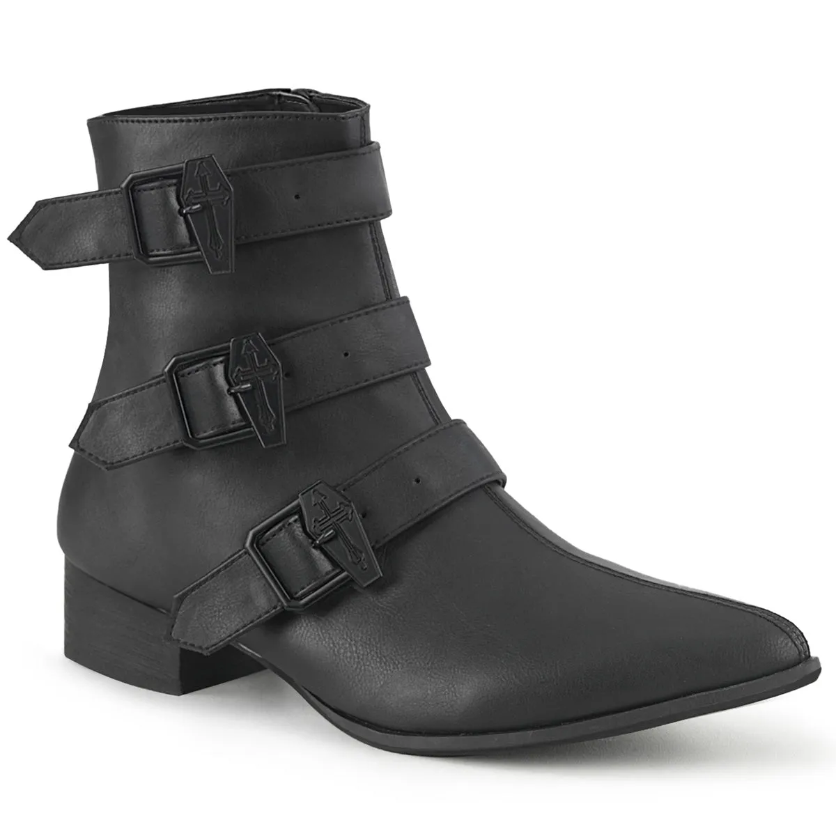 WARLOCK-50-C  Black Vegan Leather
