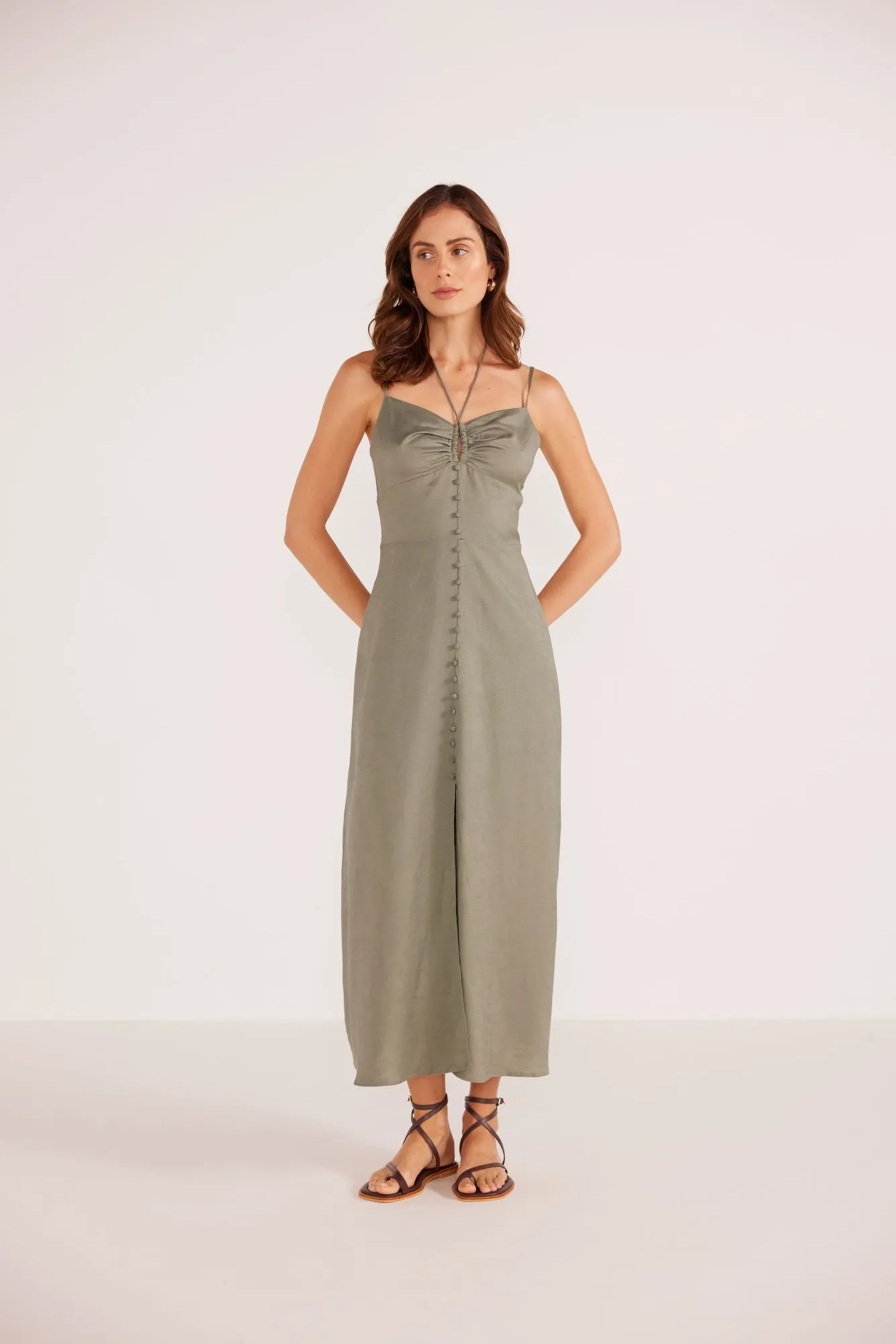 Willa Midi Dress | Khaki
