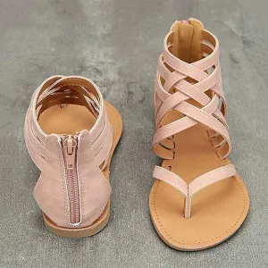 Women Sandals Plus Size Gladiator Sandals For Beach Shoes Woman Rome Flat Sandals