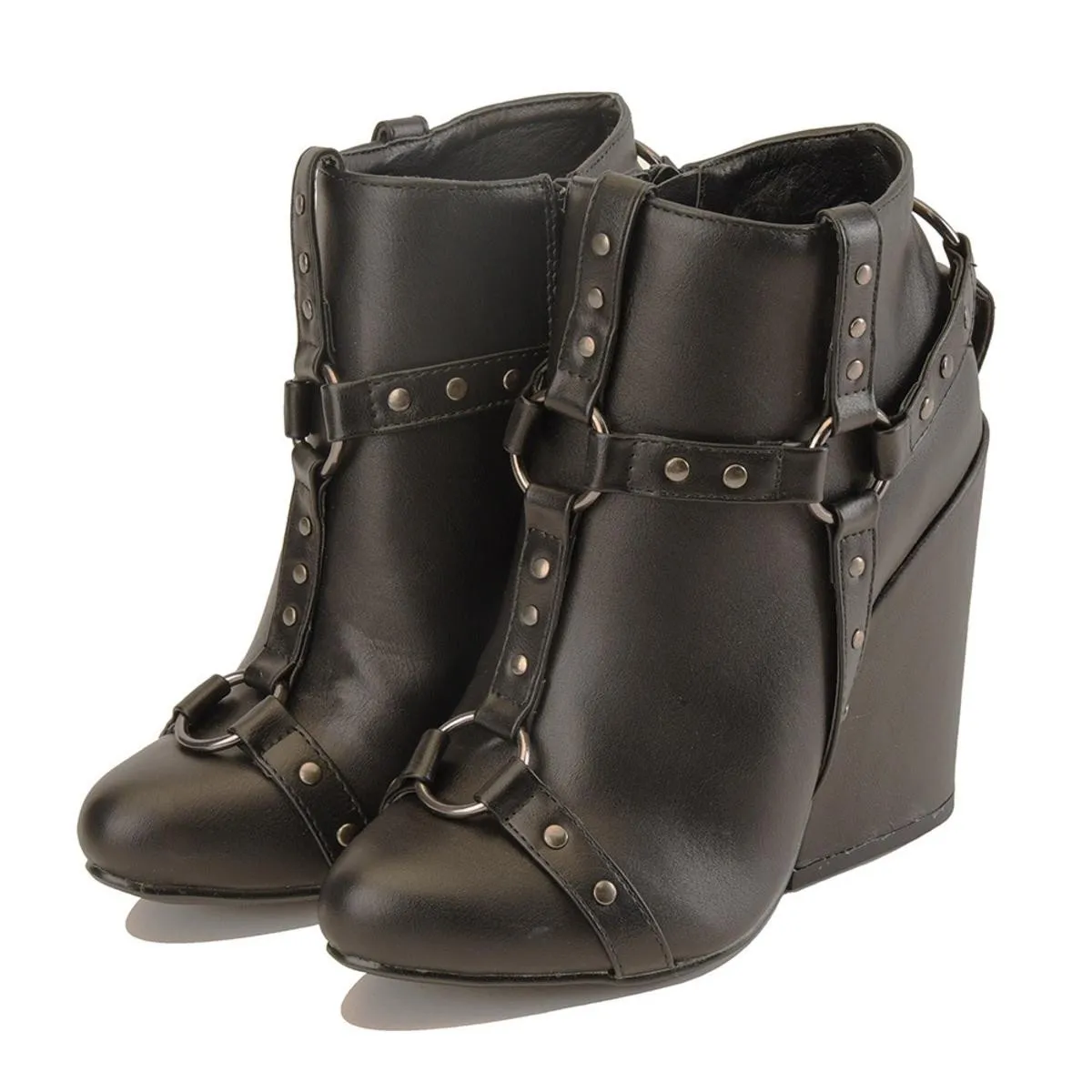 Women's Craft Harness Black Heel Bootie