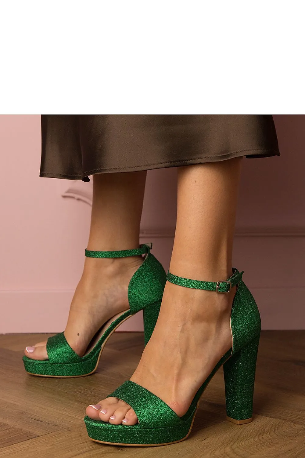 Women’s high glitter sandals