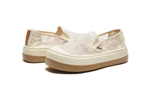 Women’s Slip-On Mesh Loafers in Beige-87095W