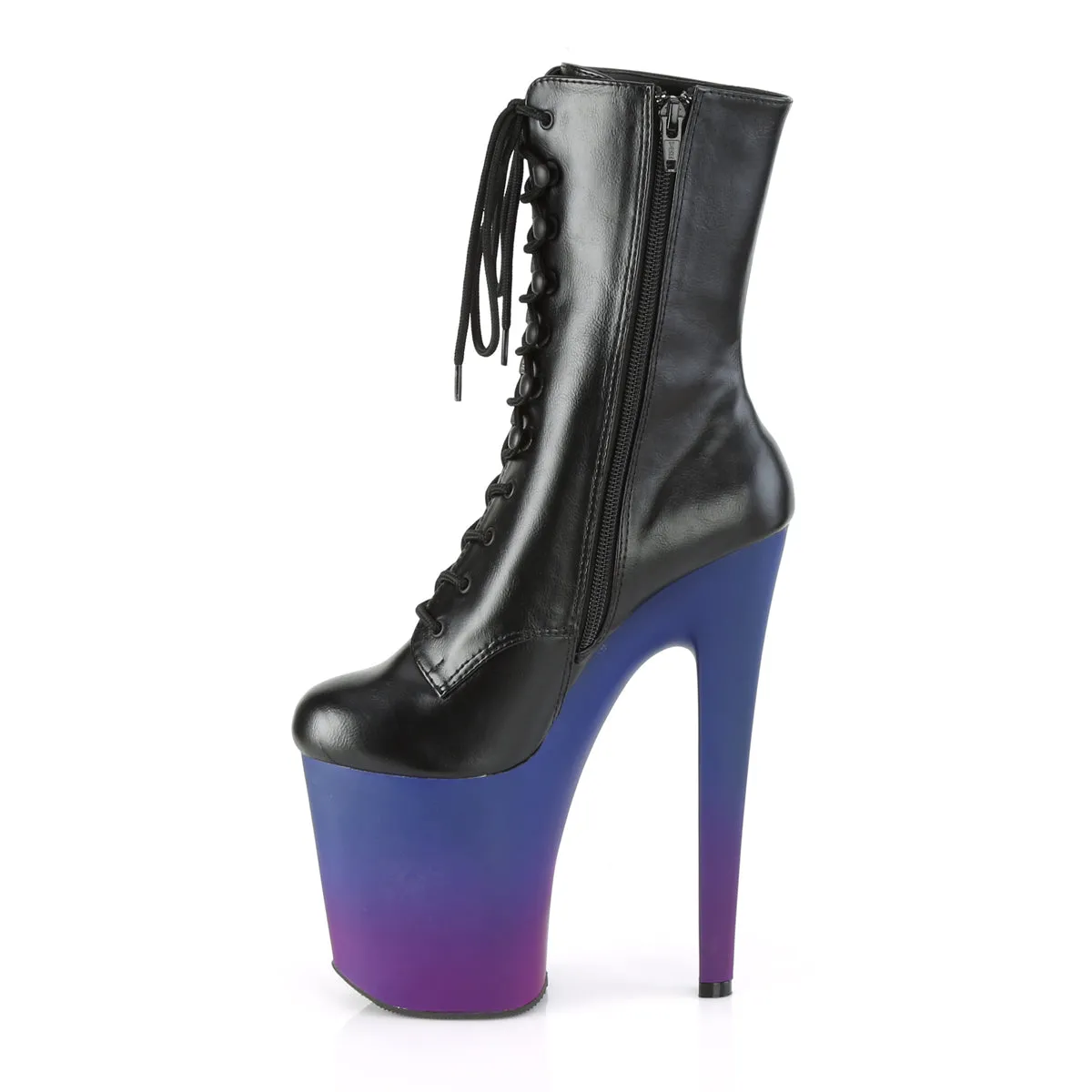 XTREME-1020BP  Black Faux Leather/Blue-Purple Ombre