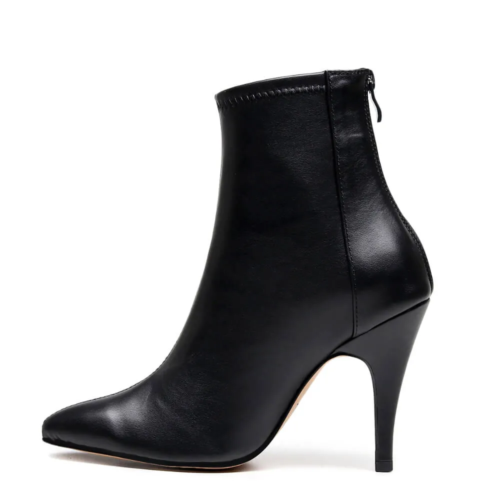 Yarray - Black Vegan Stretch Leather - Street Sole